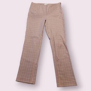 Anthropologie Essential Slim Check Pants 8 High Rise Workwear Chic NWOT